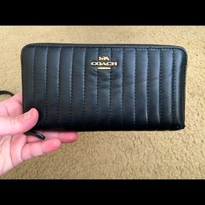 Coach quilted leather wallet